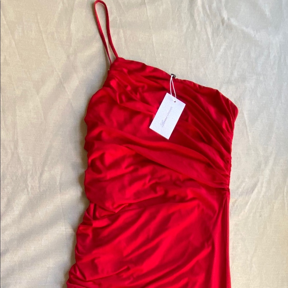 Milwood Midi Dress in Carmine Red Lovers + Friends